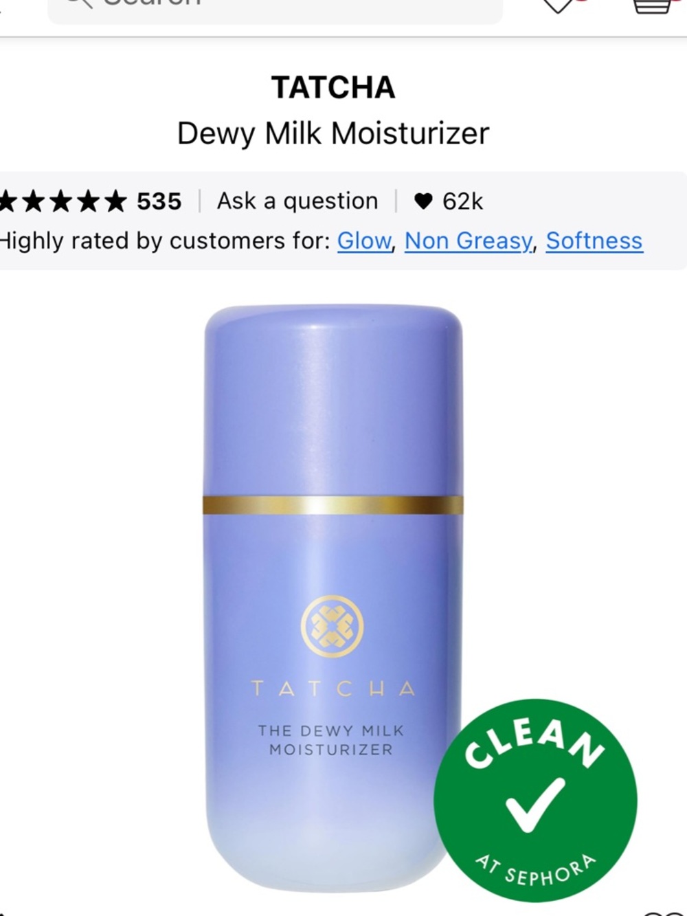 TATCHA Dewy Milk Moisturizer